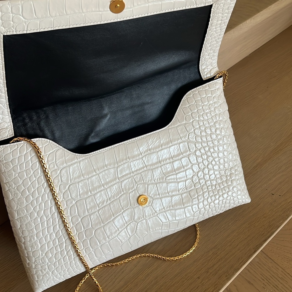 Tom Ford White Croc-Embossed Clutch - Picture 6 of 8